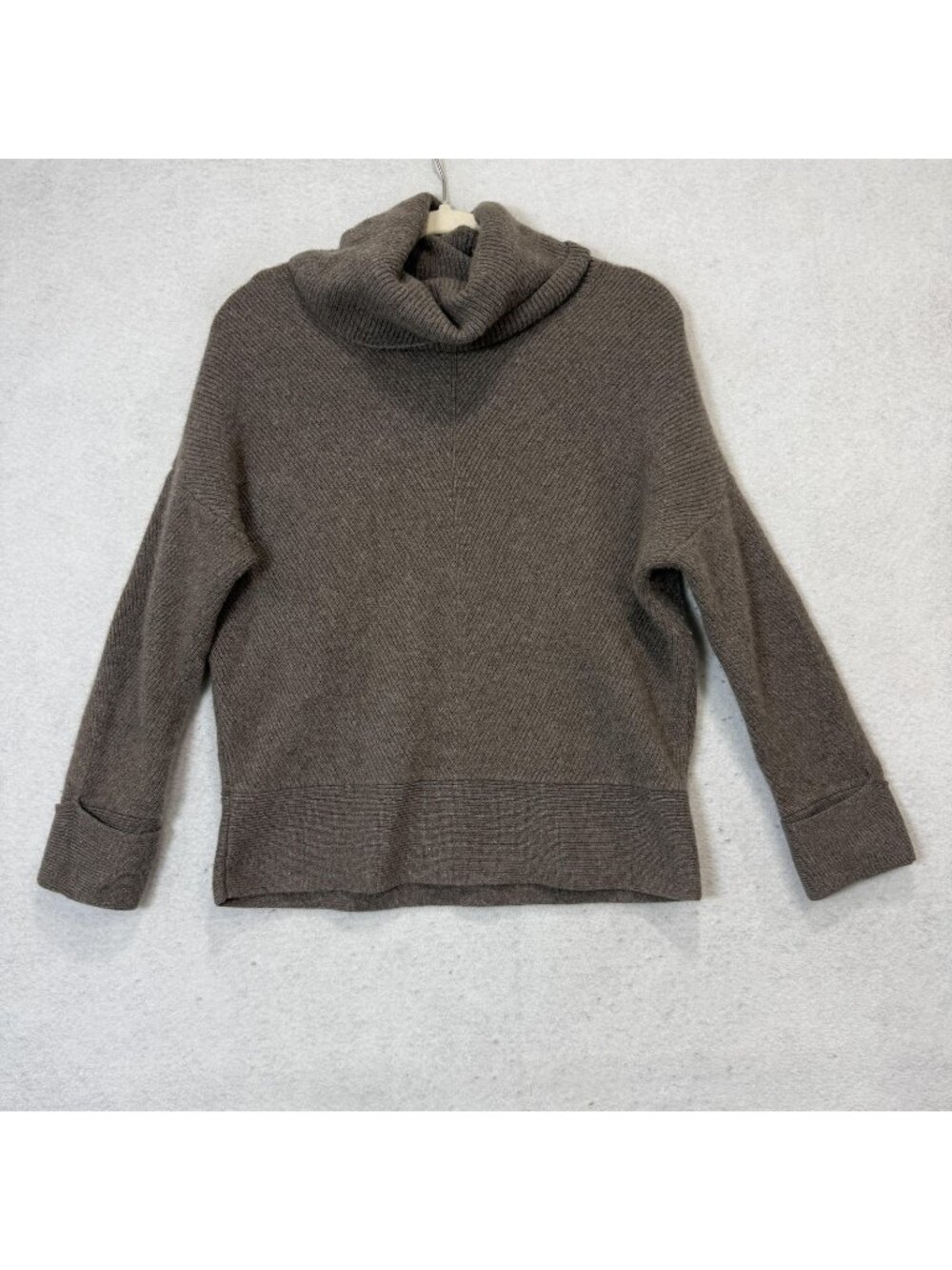 Hayden Sweater Womens Large Brown Cowl Neck 100% Cashmere Knit Pullover